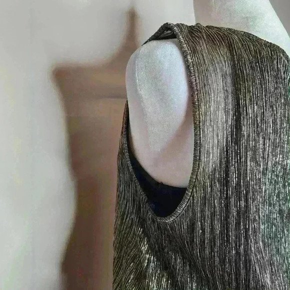 Rock & Republic women's metallic sleeveless knee length dress size small - Picture 3 of 10